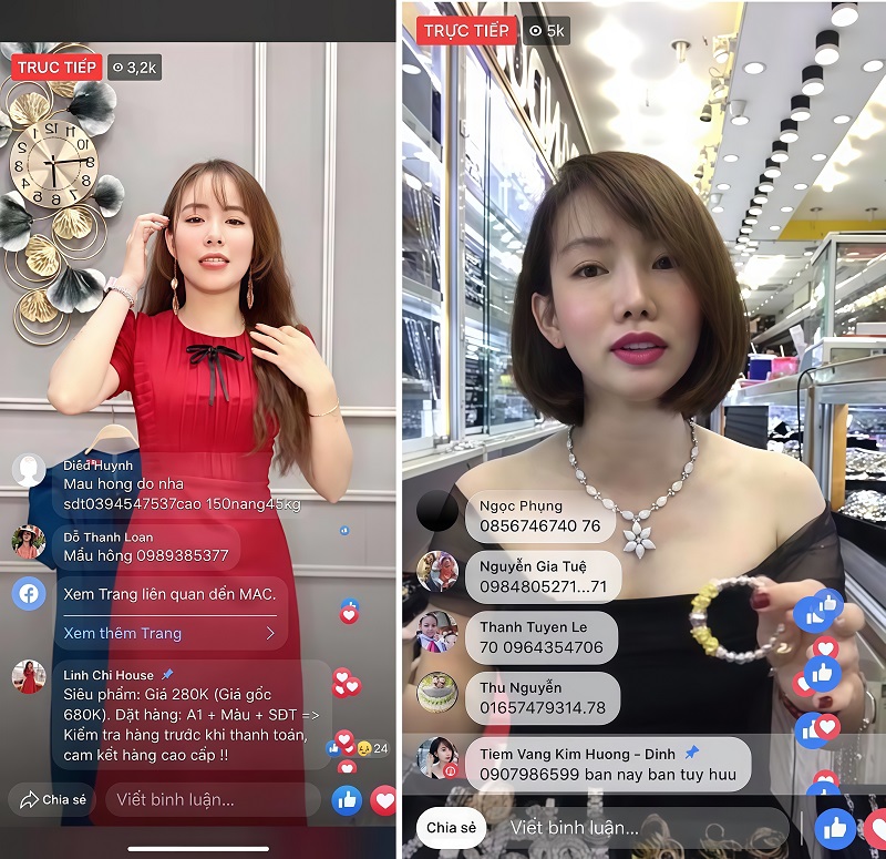 Chia sẻ livestream vào các nhóm Facebook liên quan
